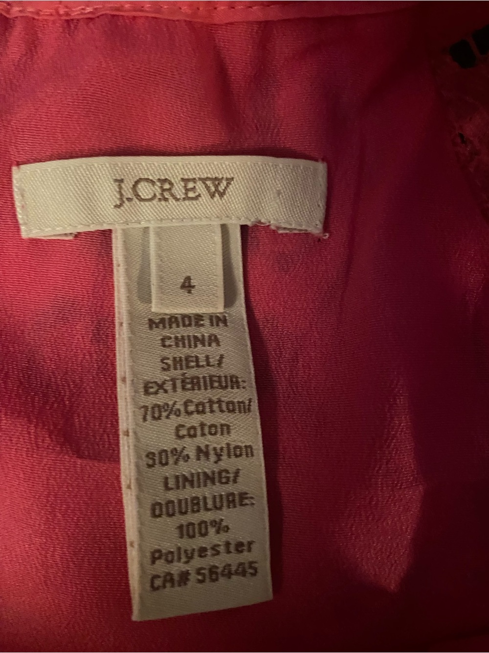 J. Crew Coral Lace Short Sleeve Blouse - Picture 3 of 4